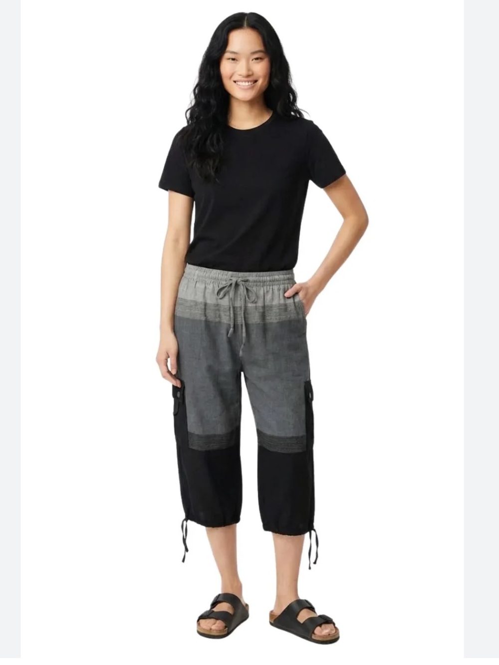 UNISEX Ark Imports Cotton Boho Hippie Jogger Style Drawstring Shorts  Pants